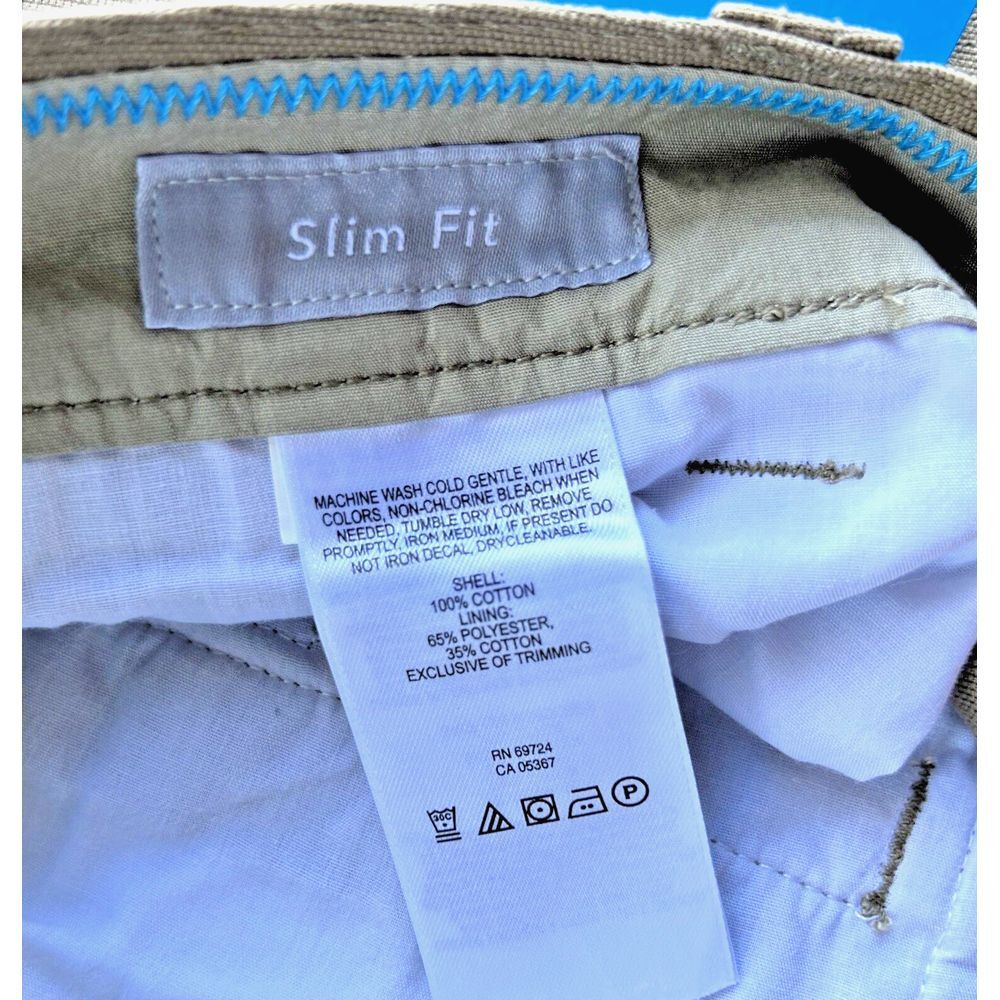 Columbia Men's ROC II Pants Men's 34 X 32 Khaki 100% Cotton Lined Straight Leg - Picture 5 of 16